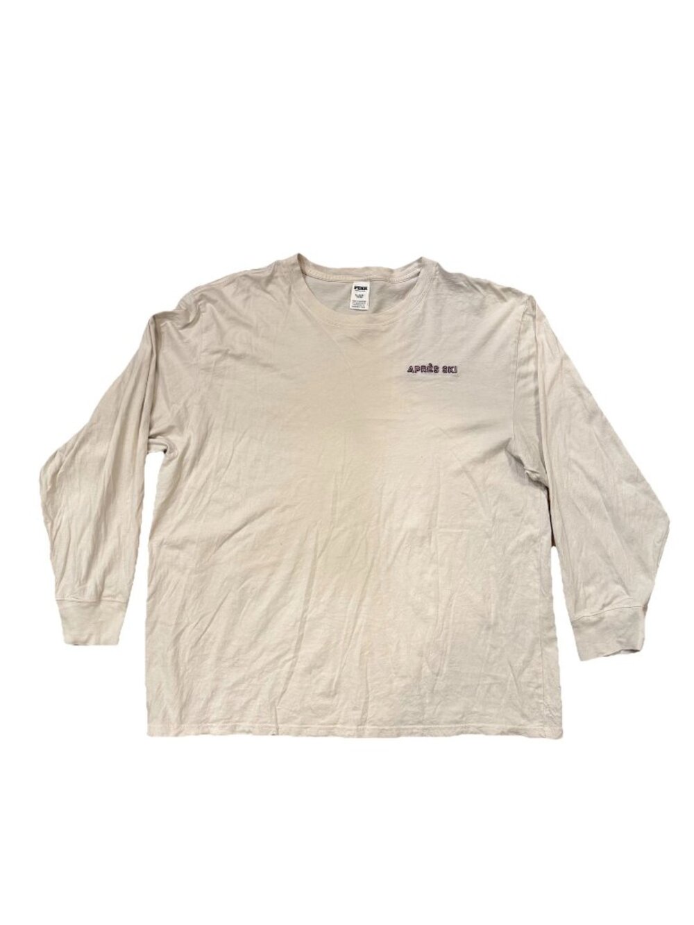 PINK BY VICTORIA'S SECRET APRES SKI LONG SLEEVE CAMPUS SHIRT TOP TEE - XL